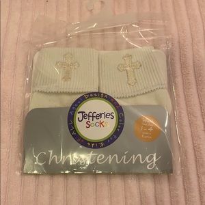 Jeffries baby christening socks.